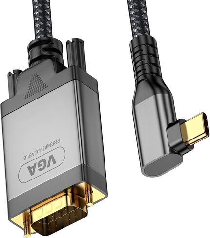 Premium Braided USB C VGA Converter 2Meters for Seamlessly Highly Definition Presentations 1080P USB C to VGA Cable in Kuwait