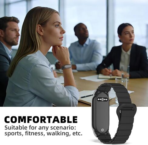 Magnetic Silicone Wristband for Plaud NotePin & NotePin S, Black in Kuwait