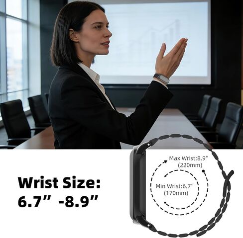 Magnetic Silicone Wristband for Plaud NotePin & NotePin S, Black in Kuwait