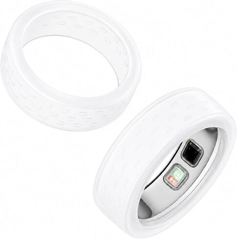 Marchred Oura Ring 5 Cover Silicone Ring Protector 2 Pack, Clear Invisible Anti-Scratch Skin Cover, Lightweight Sleeve for Daily Wear, Clear in Kuwait