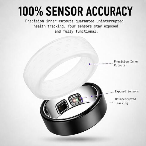 Marchred Oura Ring 5 Cover Silicone Ring Protector 2 Pack, Clear Invisible Anti-Scratch Skin Cover, Lightweight Sleeve for Daily Wear, Clear in Kuwait