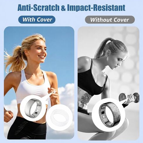 Marchred Oura Ring 5 Cover Silicone Ring Protector 2 Pack, Clear Invisible Anti-Scratch Skin Cover, Lightweight Sleeve for Daily Wear, Clear in Kuwait