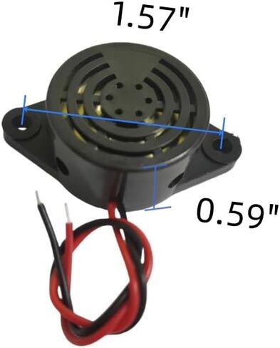 Buzzer,Buzzer Alarm 12V Electronic Beep Buzzer 100dB Piezo Alarm Siren Continous Sound for Motorcycle Golf Cart Vehicles Car Alarm 5Pcs Black SFM-27-I in Kuwait