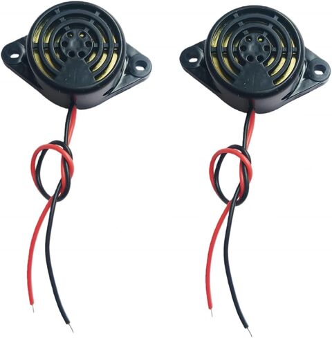 Buzzer,Buzzer Alarm 12V Electronic Beep Buzzer 100dB Piezo Alarm Siren Continous Sound for Motorcycle Golf Cart Vehicles Car Alarm 5Pcs Black SFM-27-I in Kuwait
