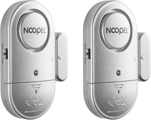 منبهات الباب عند فتحها، عبوتان، إصدار جديد بمستويين للحجم، مستشعرات إنذار نافذة NOOPEL للأطفال، تنبيه دخول الدخيل لسلامة الأطفال، أمان منزلي DIY، تعمل بالبطارية in Kuwait