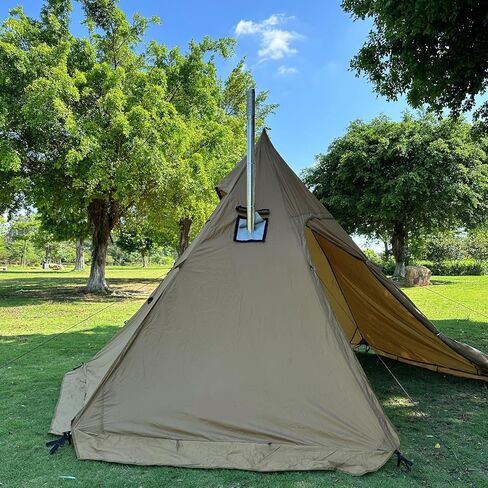 DIY Stove Jack 9.4in*9.4in Tent Stove Jack Heat-Resistant Stoves Jack Kit with Waterproof Cover for Hot Tent in Kuwait