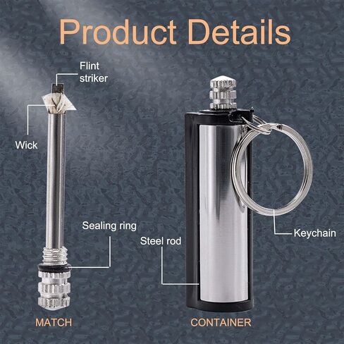 15-Pack Permanent Match Lighter-Waterproof Keychain Survival Tool | forever lighter match,Compatible with Camping, Candles & Emergency Use in Saudi Arabia