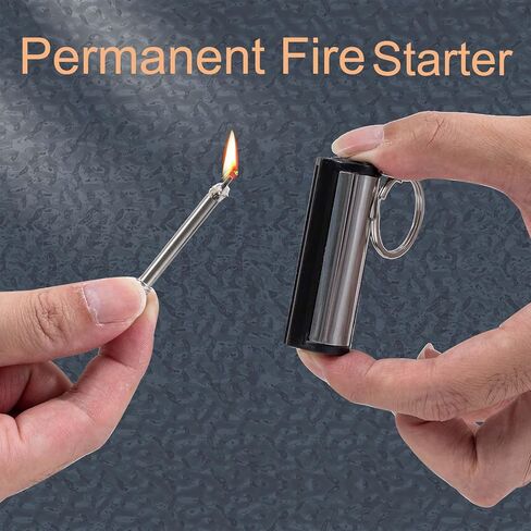 15-Pack Permanent Match Lighter-Waterproof Keychain Survival Tool | forever lighter match,Compatible with Camping, Candles & Emergency Use in Saudi Arabia