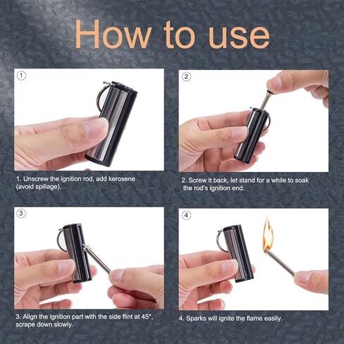 15-Pack Permanent Match Lighter-Waterproof Keychain Survival Tool | forever lighter match,Compatible with Camping, Candles & Emergency Use in Saudi Arabia