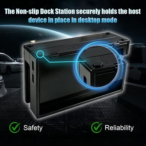 TV Dock Station for Nintendo Switch/Switch OLED, Portable 3-in-1 TV Dock Station Replacement Kit, Includes Original IC Module, AC Charger & High-Speed HDMI Cable for 1080P HD Output & Console Charging in Kuwait