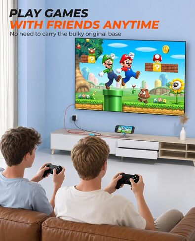 Switch 2 Dock, Switch 2 TV Adapter - 4K@60Hz Play While 100W PD Charging USB C to HDMI Adapter for Nintendo Switch Dock, 6.6ft Portable Travel TV Cable for NintendoSwitch 2/1/Steam Deck/OLED in Kuwait