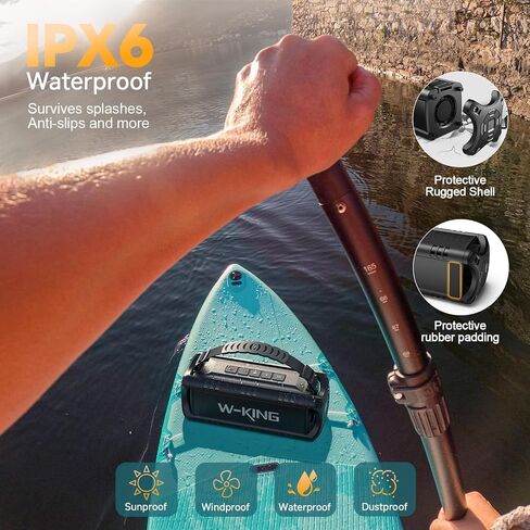 W-KING Portable Bluetooth Speaker Loud Wireless 60W Peak Waterproof Outdoor in Saudi Arabia