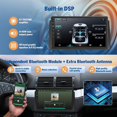 Eonon e46X7A 9" Headunit Car Stereo for BMW E46 3 Series 4+64GB in Kuwait