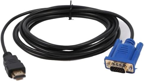 HDMI to VGA Adapter Male to Male 15 Pin HD-15 Supports 1080P Compatible with HDTV in Saudi Arabia