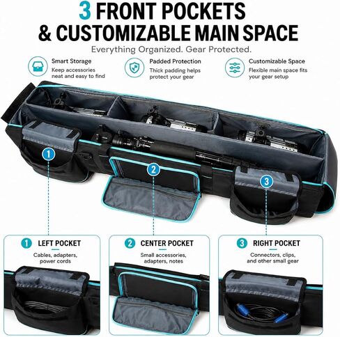 48.8" Tripod Bag, Padded Carrying Case for Mic, Light & Speaker Stands in Kuwait