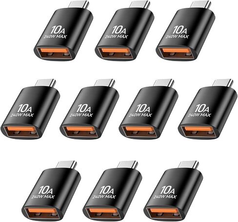 10 Pack USB C to USB Adapter,10Gbps USB A Female to USB C Male Adapter in Kuwait