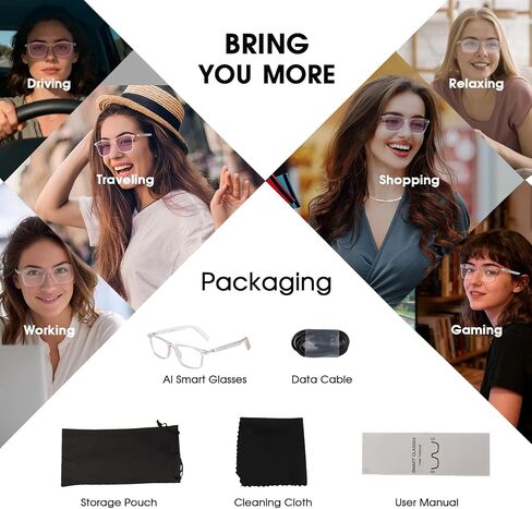 AI Glasses for Women, Smart Glasses with Real-Time Translation in Kuwait