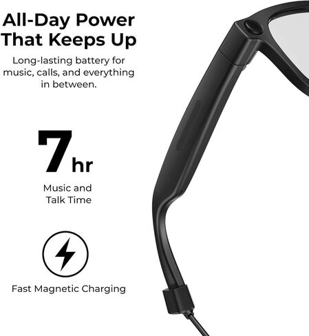 iTouch Aura Pro AI Smart Glasses with 1080p Camera, Bluetooth Audio Sunglasses, Open-Ear Speakers, AI Translation, Object Recognition, Blue Light & UV Protection, 7-Hour Battery in Saudi Arabia