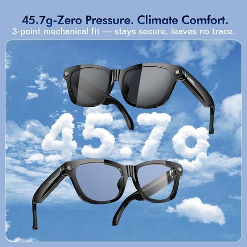 Blackview BV100 AI Smart Glasses 8MP Camera 45.7g Transparent Lens in Saudi Arabia