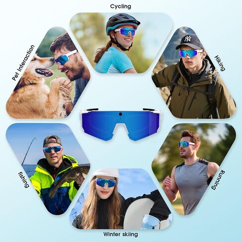 AI Smart Glasses with Camera 4K, Bluetooth Sunglasses for Outdoor Sports in Kuwait