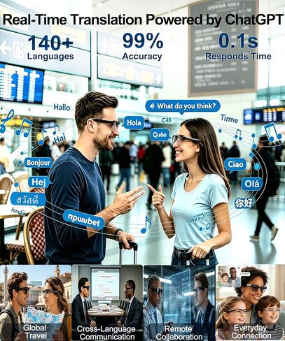 4K AI Smart Glasses, 13MP Camera, AI Vision & Voice Assistant in Saudi Arabia