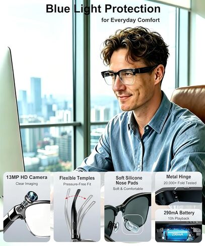 4K AI Smart Glasses, 13MP Camera, AI Vision & Voice Assistant in Saudi Arabia