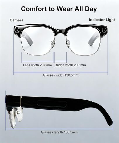 4K AI Smart Glasses, 13MP Camera, AI Vision & Voice Assistant in Saudi Arabia