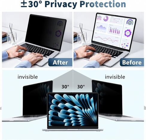 STARY Magnetic Privacy Screen for MacBook Air 15 Inch (2023‑2026, M2‑M5) in Saudi Arabia