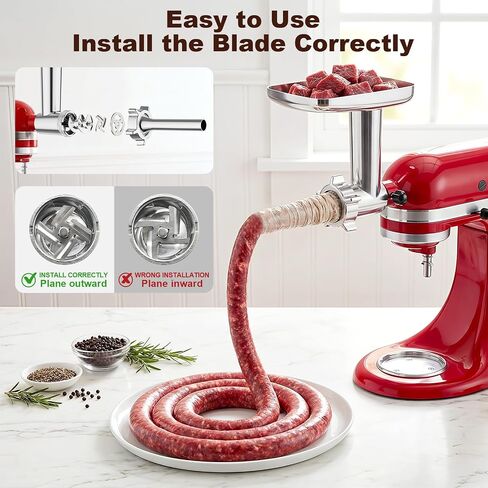 HOZODO Meat Grinder & Cheese Grater Attachments for KitchenAid Mixer in Kuwait