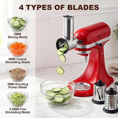 HOZODO Meat Grinder & Cheese Grater Attachments for KitchenAid Mixer in Kuwait