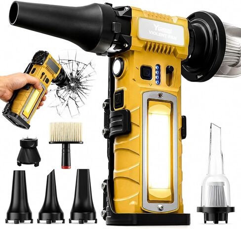 Compressed Air Duster, Cordless Rechargeable 7-in-1 Air Duster, 2 Battery 8000mAh 300000RPM, Variable Speed Electric Dust Remover for Keyboard PC Computer Car Vents Cleaning in Saudi Arabia
