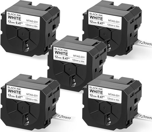 5-Pack Compatible with Brother P Touch Btag231 Btag Label Tape in Saudi Arabia