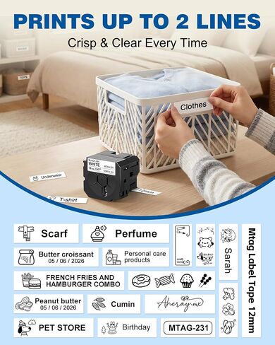 5-Pack Compatible with Brother P Touch Btag231 Btag Label Tape in Saudi Arabia