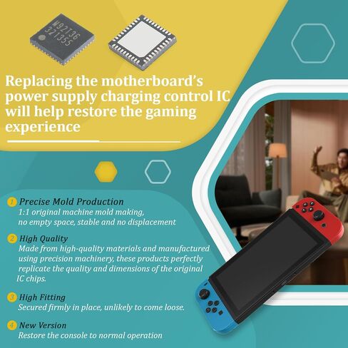 For M92T36 Chip for Nintendo Switch USB-C Power Charging Control IC Chip M92T36 Replacement Motherboard Accessories Parts with Repair Tools in Saudi Arabia