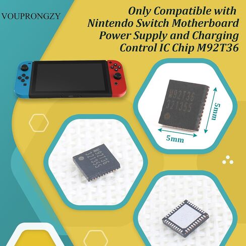 For M92T36 Chip for Nintendo Switch USB-C Power Charging Control IC Chip M92T36 Replacement Motherboard Accessories Parts with Repair Tools in Saudi Arabia