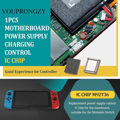 For M92T36 Chip for Nintendo Switch USB-C Power Charging Control IC Chip M92T36 Replacement Motherboard Accessories Parts with Repair Tools in Saudi Arabia