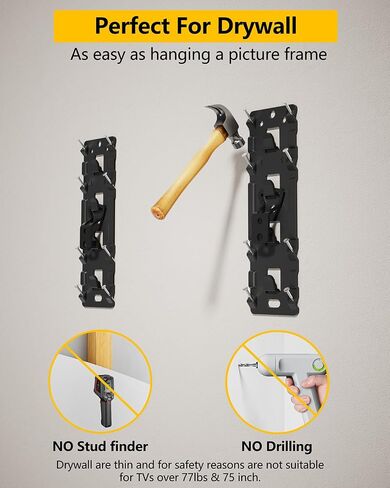 FORGING MOUNT No Stud TV Wall Mount for 26-100" TVs, Holds 176LBS in Saudi Arabia