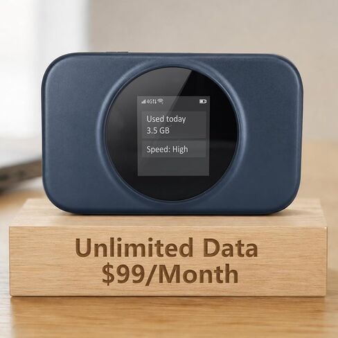 Portable WiFi Hotspot - No SIM,10GB US Preloaded,Connect 8 Devices, Portable Internet Devices, for USA, Canada & Mexico, Mobile Pocket Hotspot Ultra Portable 4G LTE Travel Router in Kuwait