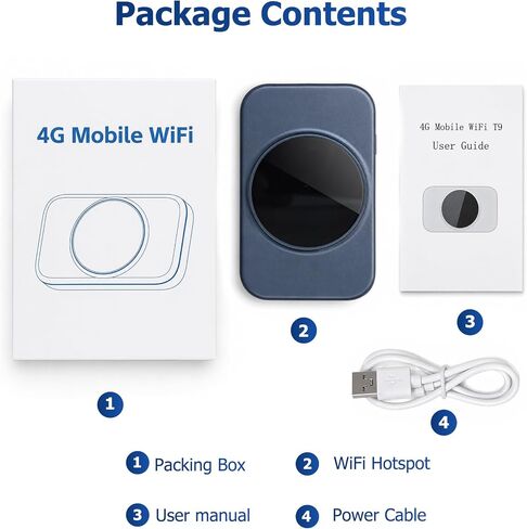 Portable WiFi Hotspot - No SIM,10GB US Preloaded,Connect 8 Devices, Portable Internet Devices, for USA, Canada & Mexico, Mobile Pocket Hotspot Ultra Portable 4G LTE Travel Router in Kuwait