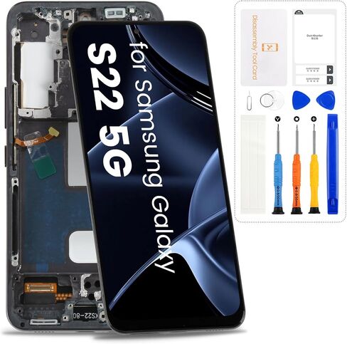 for Samsung Galaxy S22 5G Screen Replacement,Incell, Black with Frame in Saudi Arabia