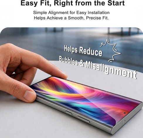[3 Pack] 3D Curved Tempered Glass for Samsung Galaxy S22 Ultra Screen Protector 5G (6.8 Inch), 9H Hardness, Ultrasonic Fingerprint Compatible, Case Friendly, Bubble Free HD Clear Glass in Kuwait