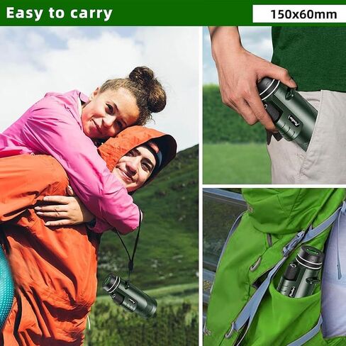 360 Military-Grade Magnification, Night Vision, with Adapter & Tripod, Bak4 Prism, Clear Low Light Vision for Bird Watching, Camping, Travel (Black, 80x100) in Kuwait