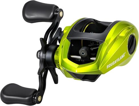 Sougayilang Baitcasting Fishing Reel, 8:1 High Speed Gear Ratio Super Smooth and Powerful Low Profile Baitcaster Reel with Maganic Brake System for Freshwater,Saltwater in Saudi Arabia