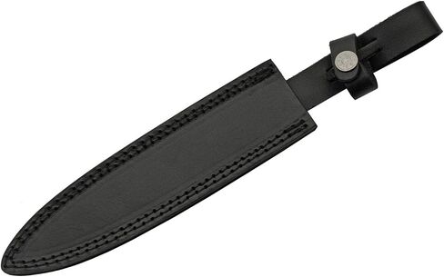SZCO Supplies 12"" Damascus Steel Commando Dagger with Leather Sheath, Black, 12.5 inches (DM-1262DM) in Saudi Arabia