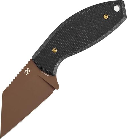 KANSEPT Siafu Fixed Blade Knife, Rose Gold Coated D2 Wharncliffe with Long Jimping, Full-Tang Black Micarta Ergonomic Handle, Kydex Sheath for EDC Outdoor Camping Hunting Survival G016A2 in Saudi Arabia