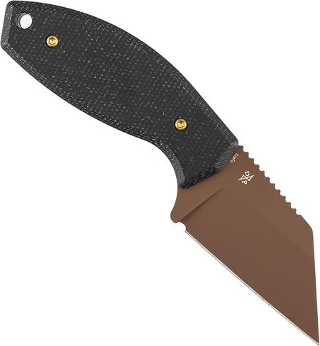 KANSEPT Siafu Fixed Blade Knife, Rose Gold Coated D2 Wharncliffe with Long Jimping, Full-Tang Black Micarta Ergonomic Handle, Kydex Sheath for EDC Outdoor Camping Hunting Survival G016A2 in Saudi Arabia