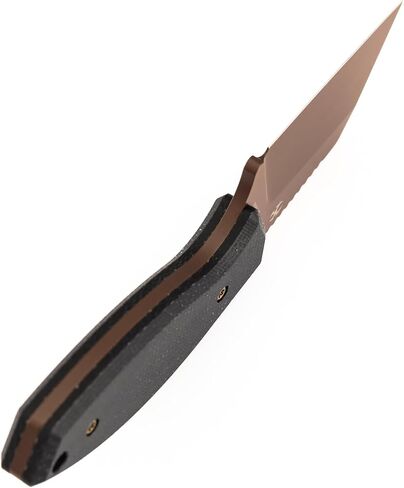 KANSEPT Siafu Fixed Blade Knife, Rose Gold Coated D2 Wharncliffe with Long Jimping, Full-Tang Black Micarta Ergonomic Handle, Kydex Sheath for EDC Outdoor Camping Hunting Survival G016A2 in Saudi Arabia