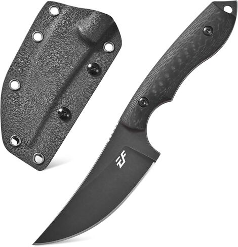 Eafengrow EF173 Fixed Blade Knife VG-10 Steel Stone Washed Blade Micarta Handle Full Tang Compact Handy EDC Tool Knifes for Working Camping Survival(Brown) in Saudi Arabia
