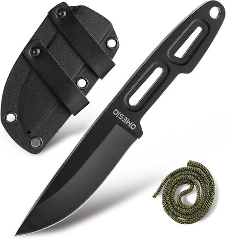 Omesio Small Fixed Blade Knife, 3.14" 5Cr13MoV Steel, Horizontal Carry in Saudi Arabia