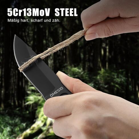 Omesio Small Fixed Blade Knife, 3.14" 5Cr13MoV Steel, Horizontal Carry in Saudi Arabia